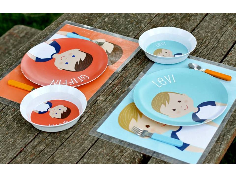 Sarah + Abraham – Vajillas infantiles personalizadas