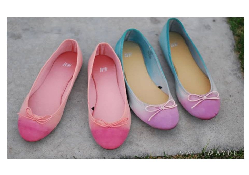 DIY – Personaliza tus bailarinas tiñéndolas.